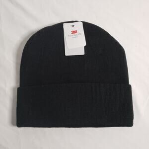 3M Thinsulate Insulate Unisex‎ One Size Double Layer Hat Black Minimalist New